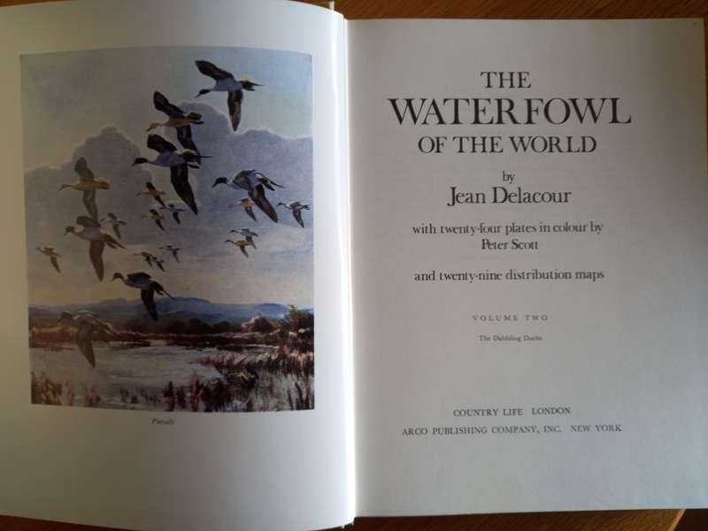 The Waterfowl of the World - Set of 4 Volumes by Jean Delacour and Illustrated by Peter Scott