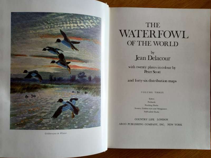The Waterfowl of the World - Set of 4 Volumes by Jean Delacour and Illustrated by Peter Scott