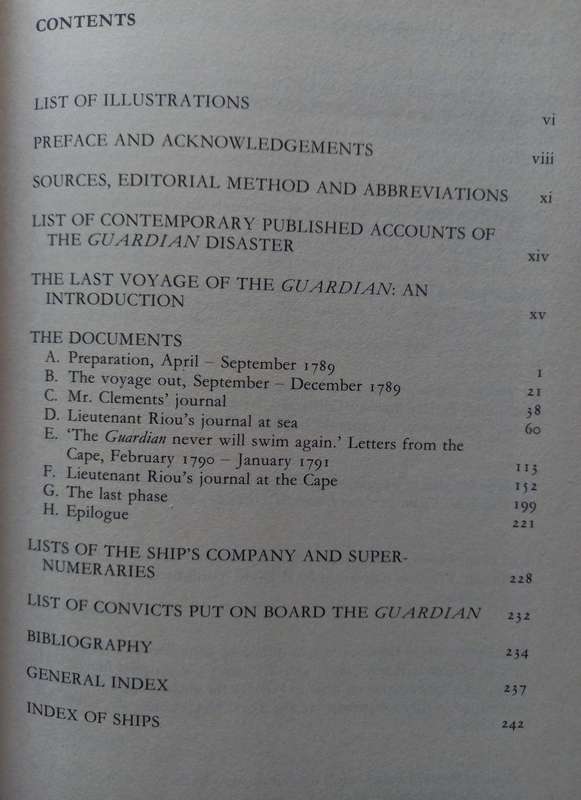 The Last Voyage of the Guardian - Lieutenant Riou, Commander 1789-1791