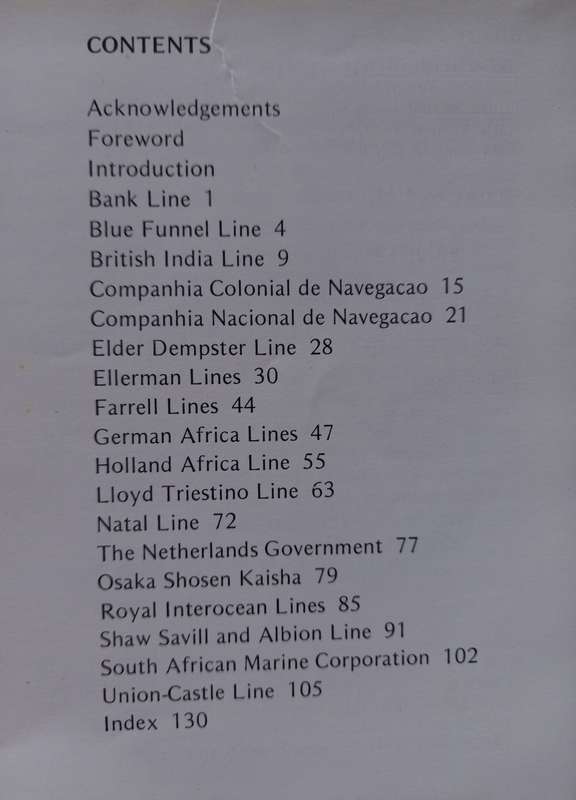 In South African Waters - Passenger Liners since 1930 by D. Hughes and P. Humphries
