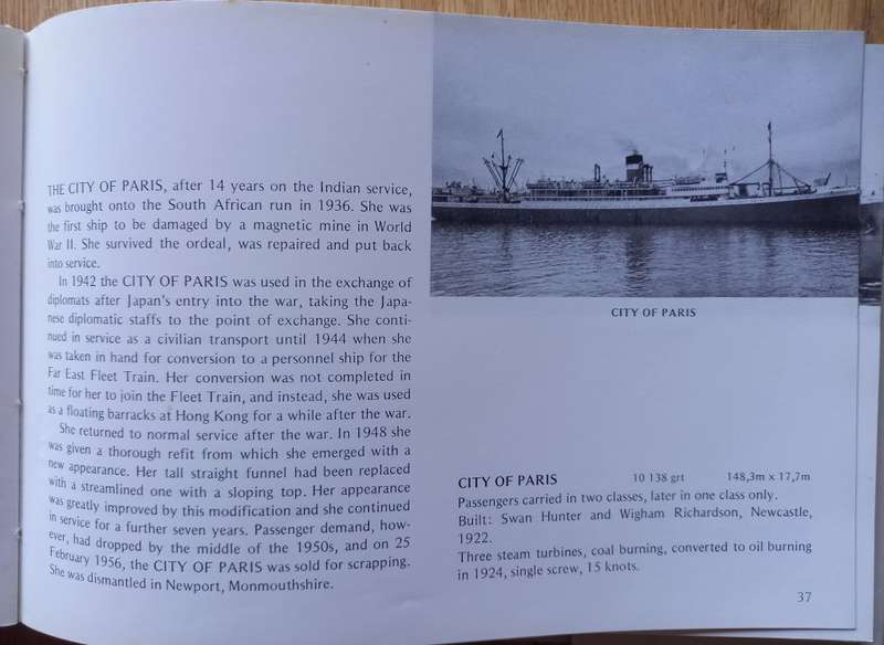 In South African Waters - Passenger Liners since 1930 by D. Hughes and P. Humphries