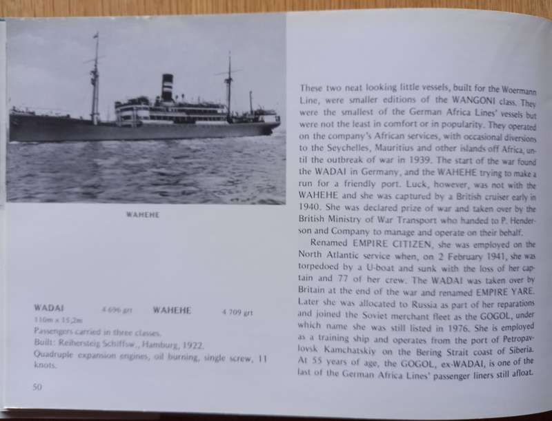 In South African Waters - Passenger Liners since 1930 by D. Hughes and P. Humphries
