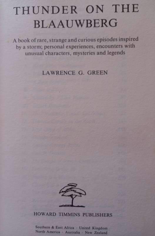 Thunder on the Blaauwberg by Lawrence G. Green