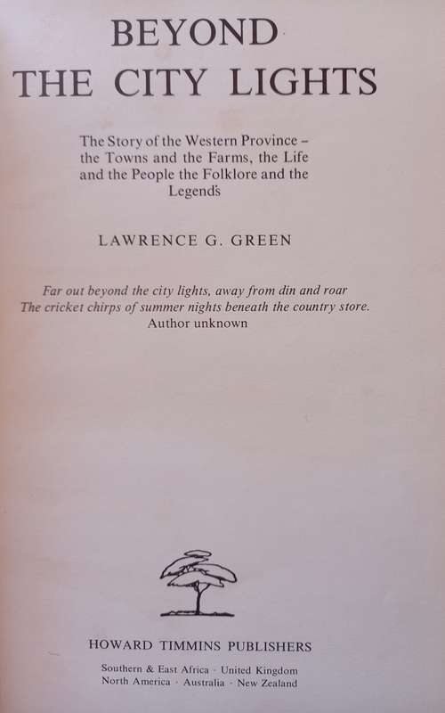Beyond the City Lights by Lawrence G. Green