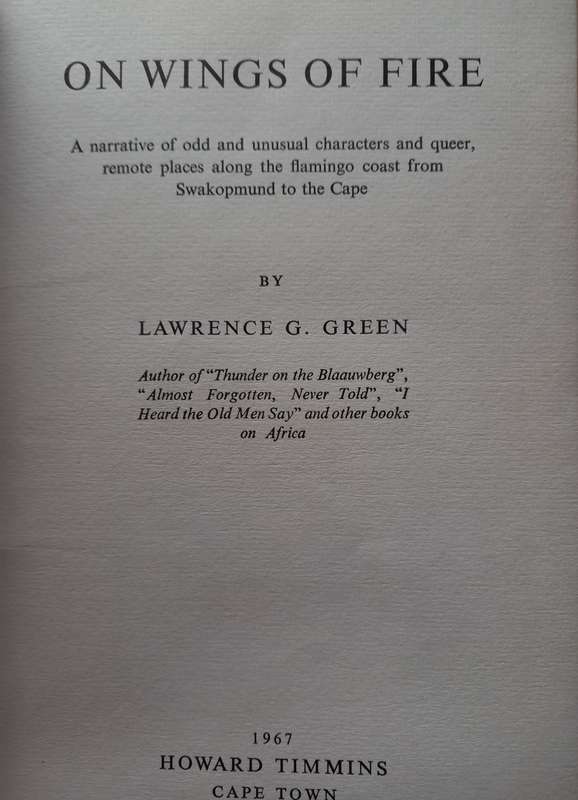 On Wing`s of Fire by Lawrence G. Green