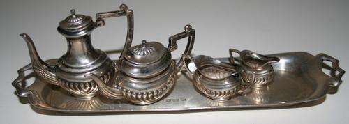 Miniature Silver Tea set