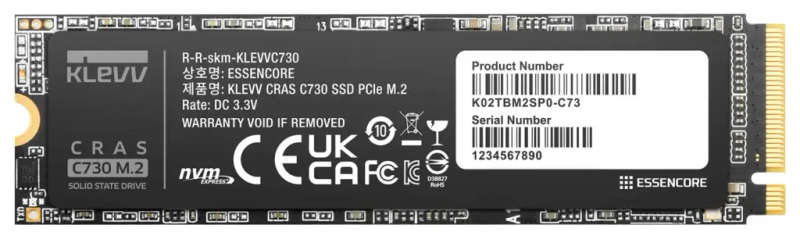 KLEVV CRAS C730 2TB M.2 PCIe 3x4 NVMe Internal Solid State Drive (SSD)