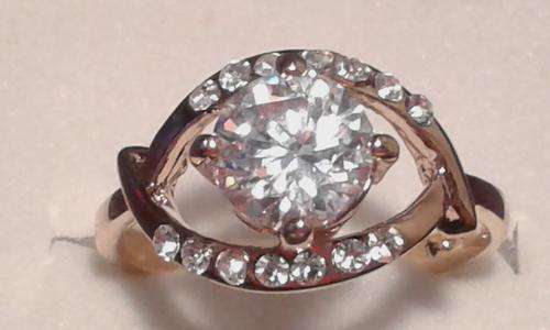 Classic 9K Real Gold Filled CZ Wedding Bridal Ring,size 8
