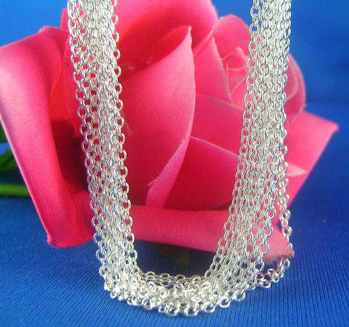 Silver 925 stamped 1 mm "O" Chain Necklace 21"