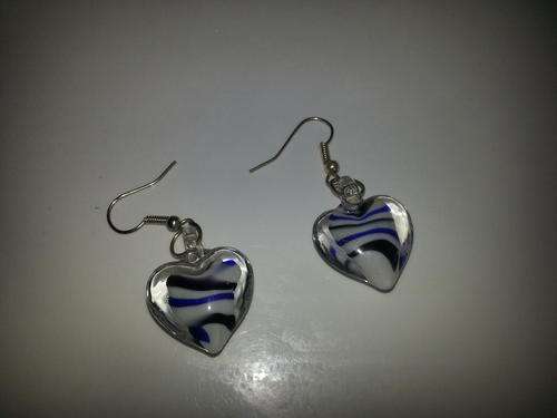 Glass Handmade Heart Shape Earrings