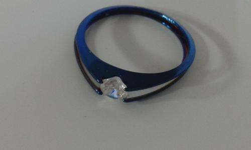 FASHION Stainless Ring with Orange Quartz stone size 7.5