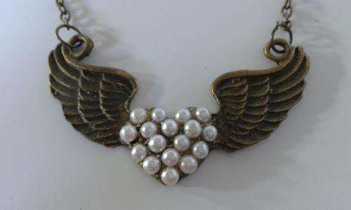 Angel wingsTibetan Silver Pendant and Chain
