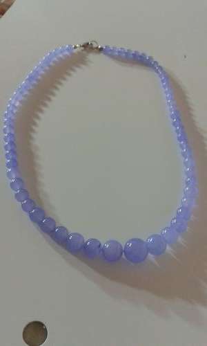 Natural Purple Agate Necklace  18''