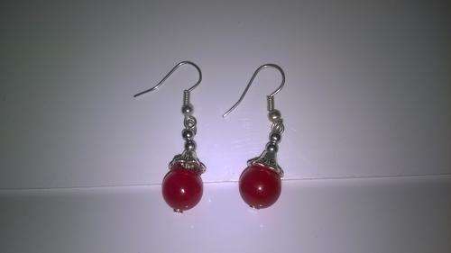 Natural Red Agate ear rings