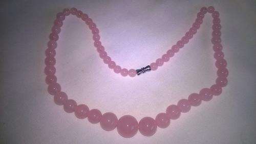 Natural Pink Agate Necklace 18''