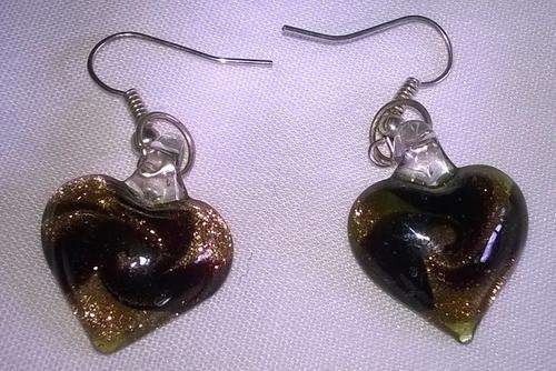 Heart Shape Murano Glass  Earrings