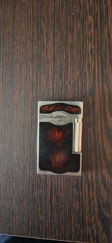 St Dupont Bacelite lighter with stainless steel inlays