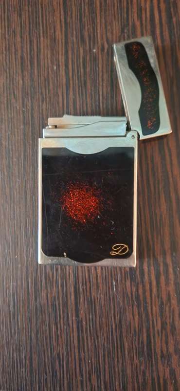 St Dupont Bacelite lighter with stainless steel inlays
