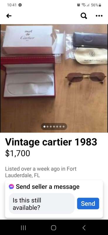 Must de Cartier Vintage 1983 Sunglass Frames