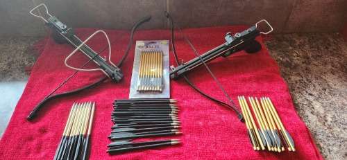 2xMini Crossbows with 44 Assorted Arrows