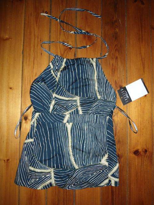TOPSHOP cotton halterneck summer top size 8/10