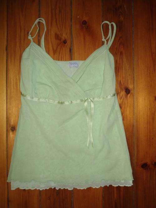 OASIS light green smart sexy strap top size 10