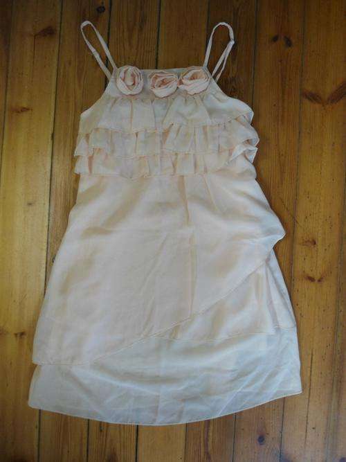 TSEGA Peached chifon like Ruffled Dress , size s-m - New