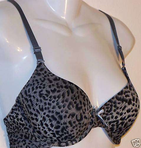 Bra - Leopard black silver from the US - NEW with tags 32B