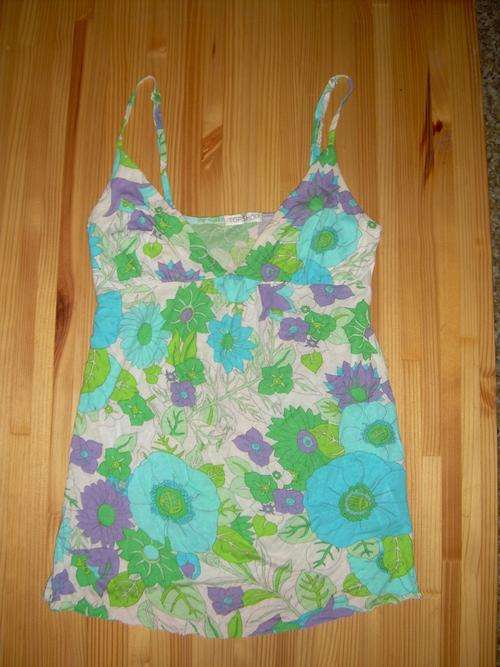 UK Import  TOPSHOP  floral boho strap top 100%viscose sz 10