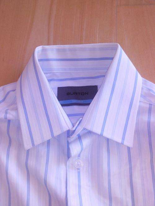 Burton Tailored blue stripe shirt - UK 37cm