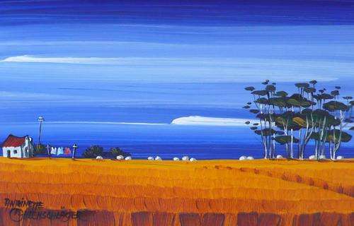 Antoinette Ohlenshlager Farm Scene 38 cm x 24 cm