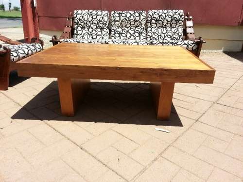 Solid Wooden 5 Seater Couch (INCL COFFEE TABLE)