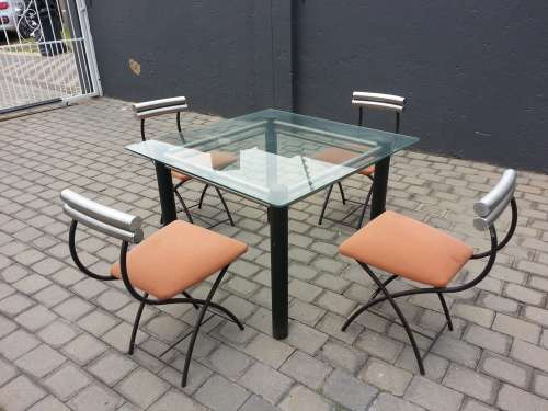 Glass 4 Seater