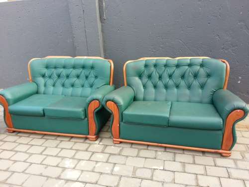 Green Leather Lounge Suite
