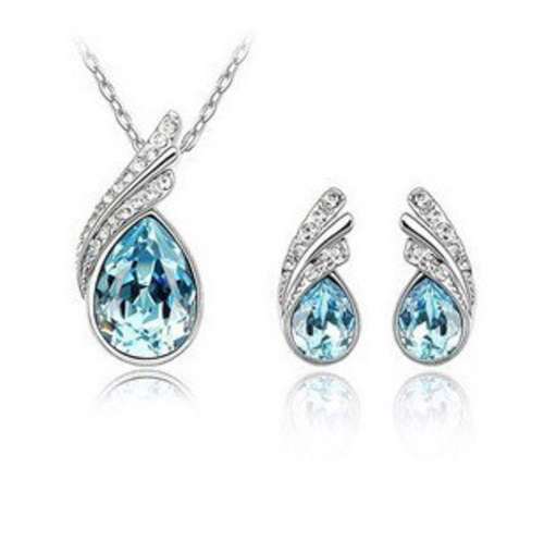 LOCAL STOCK MADE WITH SWAROVSKI ELEMENTS CRYSTAL STYLE EARRING PENDANTS SET JEWELLERY