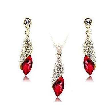 LOCAL STOCK MADE WITH SWAROVSKI ELEMENTS CRYSTAL EARRING PENDANTS JEWELLERY SET