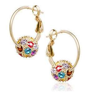 LOCAL STOCK FASHION AUSTRIA CRYSTAL COLORFUL EARRING