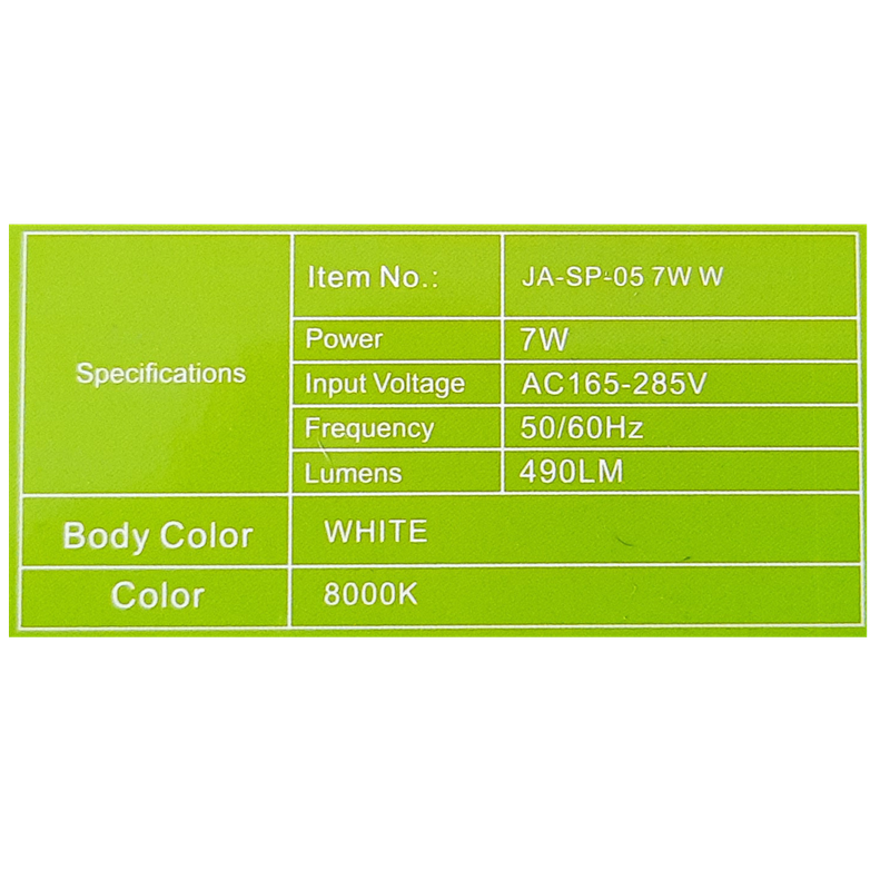 7W LED Ceiling Downlight White