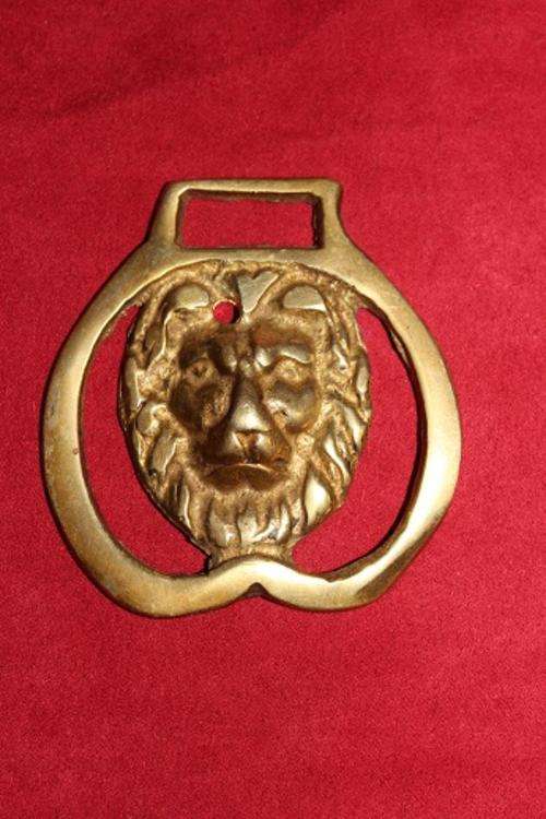 Antique English Horse Brass - Lions Head - Circa Early 1900's
