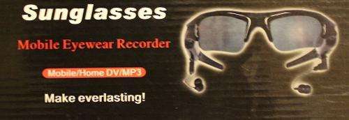 Video Recorder Sunglasses - MP3. WMA. WMV, WAV with Case