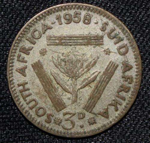 1958, Silver Threepence - Elizabeth II Series