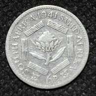 1941, Silver Sixpence - King George VI