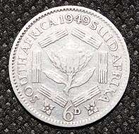 1949, Silver Sixpence - King George VI