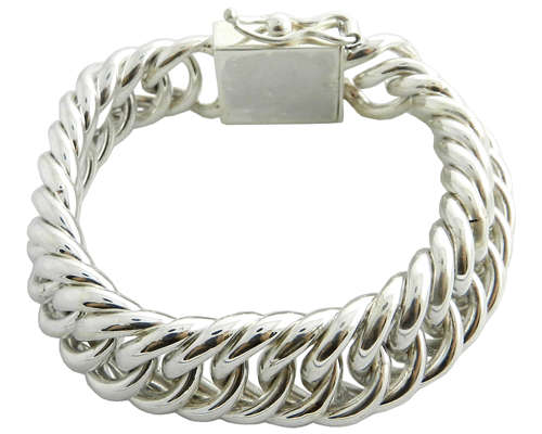 18mm Thick, .925, Sterling Silver, Bracelet