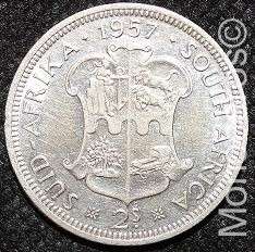 1957, Silver, 2 Shillings - Elizabeth II Series