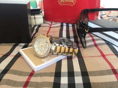 Michael Kors Original Parker Two Tone Gold & Silver Chronograph Women's Watch MK5626