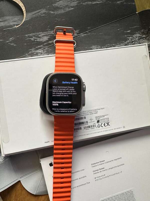 Apple Watch Ultra Gen 2 (49mm) Excellent Condition , 64GB + box, charger & accessories.