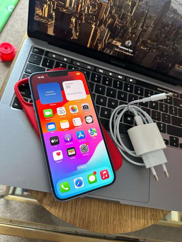 iPhone 14 Plus (128GB) Blue * PRESTINE CONDITION AS NEW, READ DESCRIPTION * +  accessories