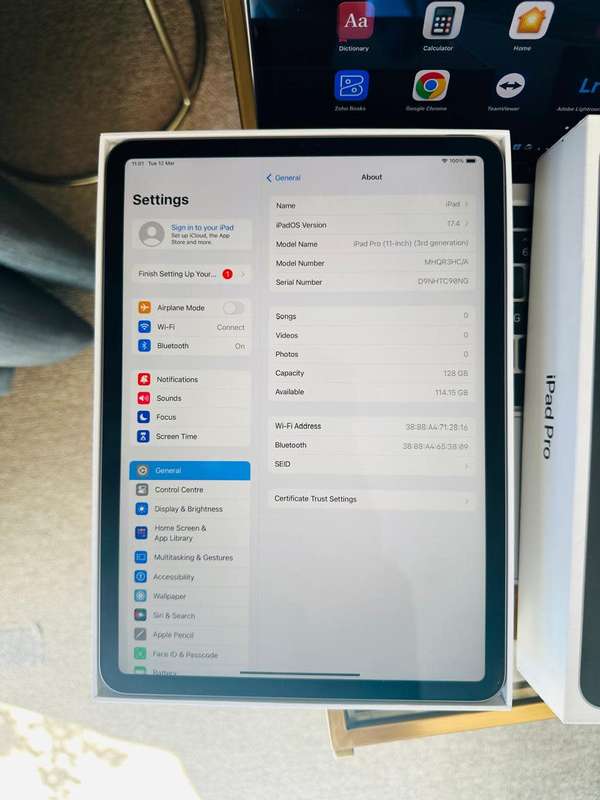 iPad Pro 11 Inch 3rd Gen M1 Processor(128GB) Wi-Fi Only