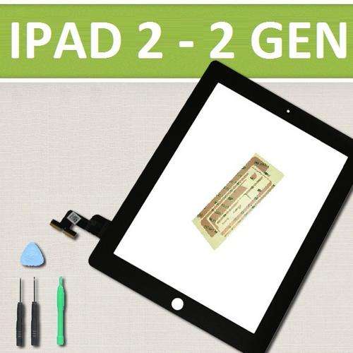 Black Apple iPad 2 2nd Gen Digitizer + Replacement Tools + 3M Tape